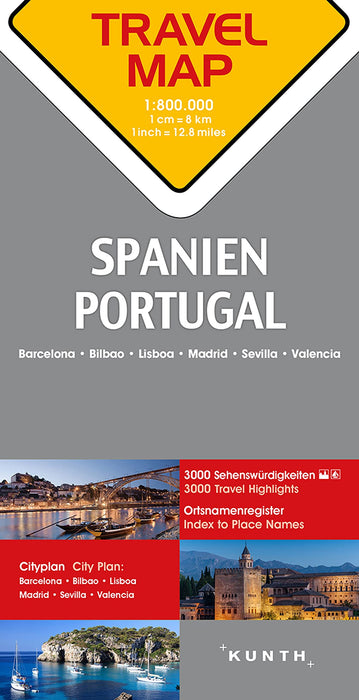 Travel Map Spain - Portugal 1:800.000
