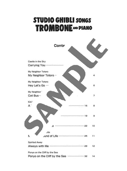 Studio Ghibli Songs for Trombone/English