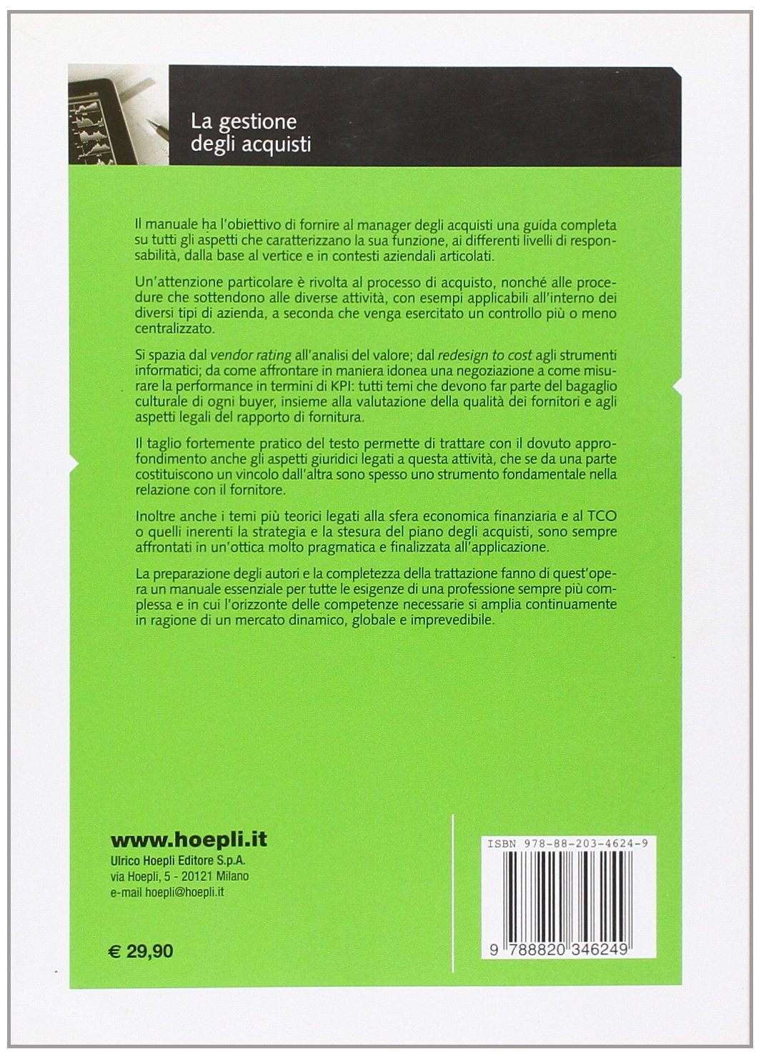Gestione Degli Acquisti. Strategia, Implementazione, Controllo (La)