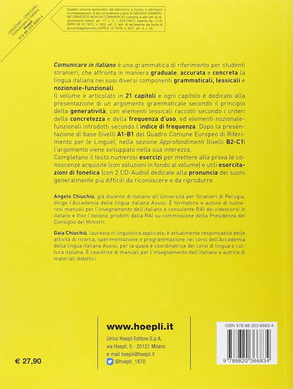Angelo Chiuchi?¹ / Gaia Chiuchi?¹ - Comunicare In Italiano. Grammatica Per Stranieri Con Esercizi E Soluzioni. Con 2 Cd Audio