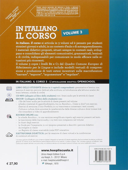 In italiano. Il corso