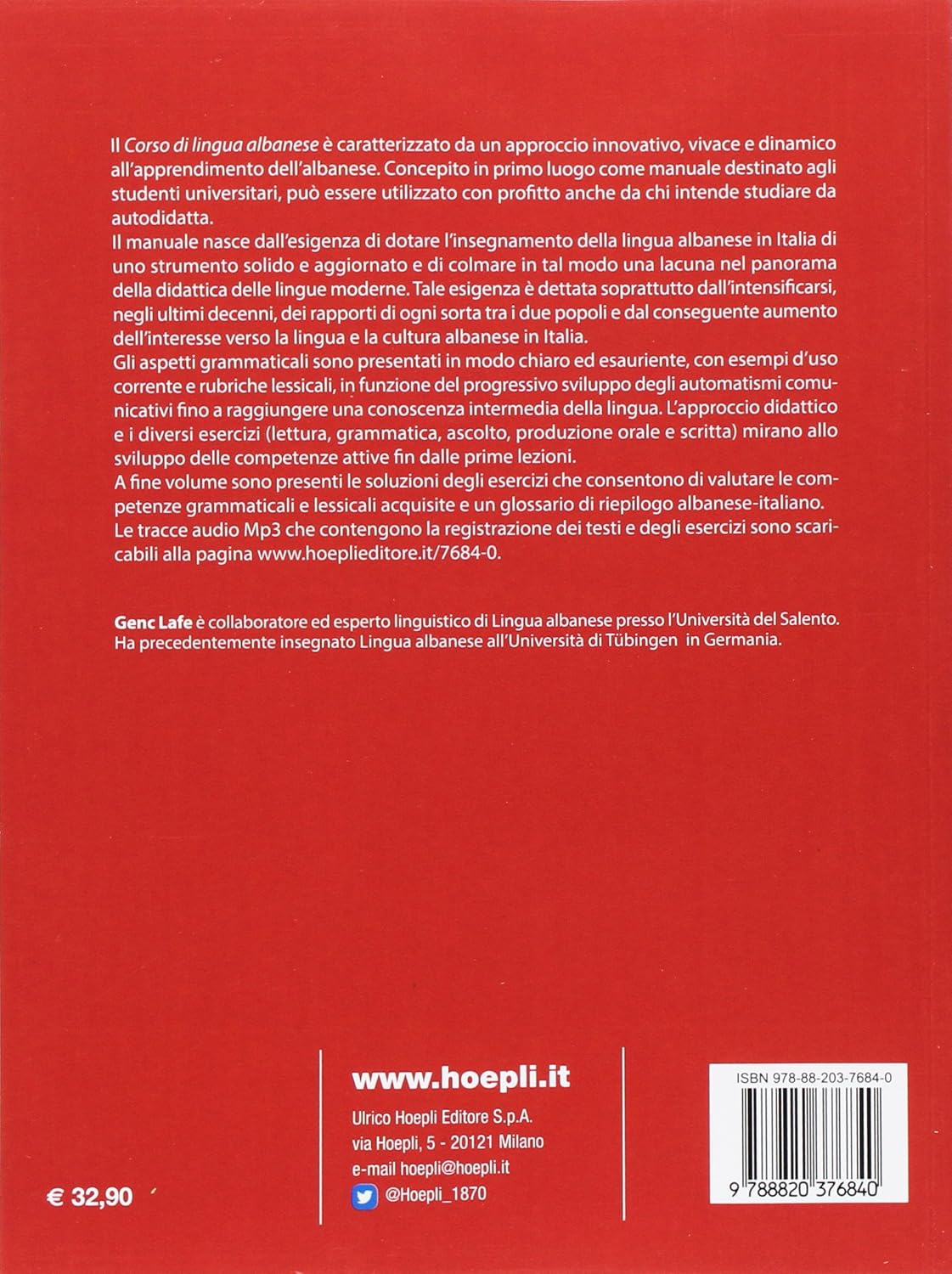 Genc Lafe - Corso Di Lingua Albanese. Livelli A1-B1 Del Quadro Comune Europeo Di Riferimento Per Le Lingue. Con Contenuto Digitale Per Download E Acce