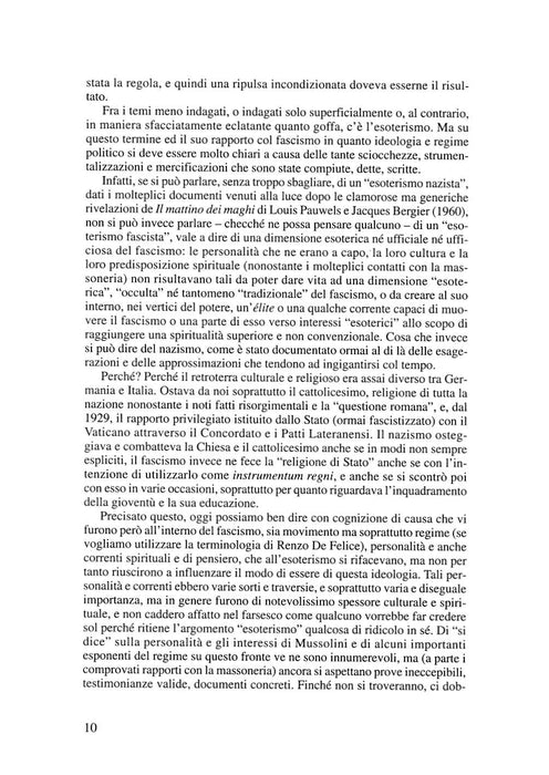 Esoterismo E Fascismo. Storia, Interpretazioni, Documenti
