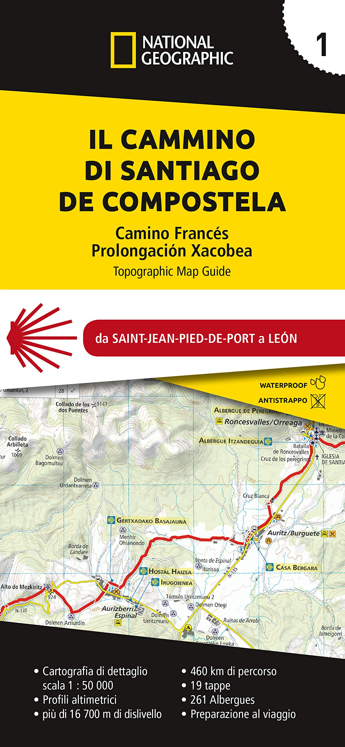 Cammino di Santiago de Compostela 1:50.000. Da Saint-Jean-Pied-de-Port a Leon (Vol. 1