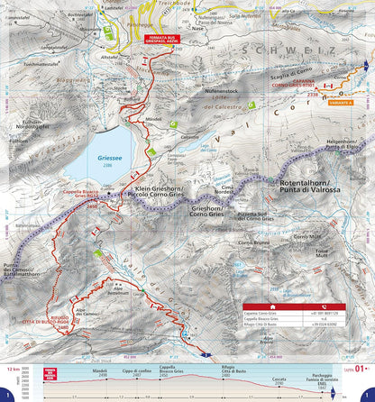 Grande traversata delle Alpi 1:25.000. GTA Nord. Dal Passo del Gries al Santuario di Oropa (Vol. 1