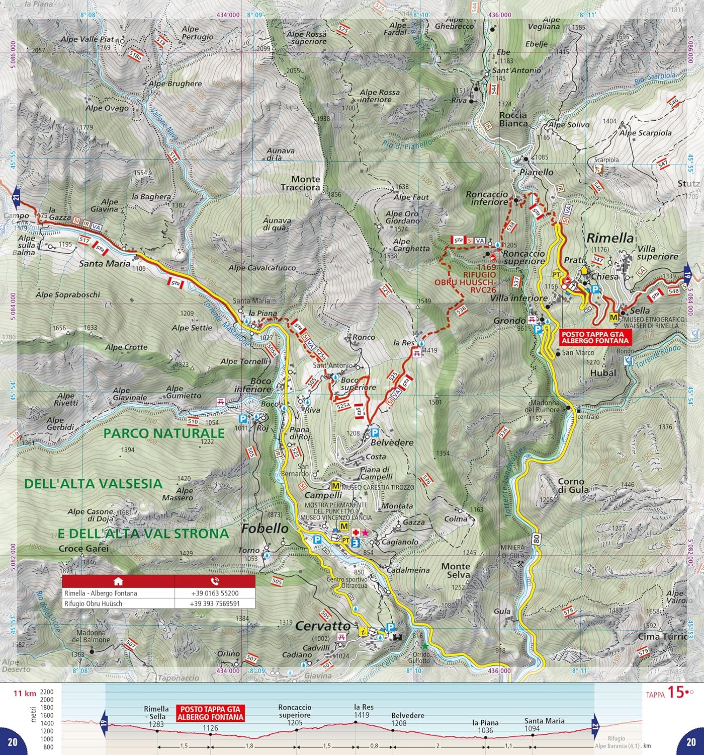 Grande traversata delle Alpi 1:25.000. GTA Nord. Dal Passo del Gries al Santuario di Oropa (Vol. 1