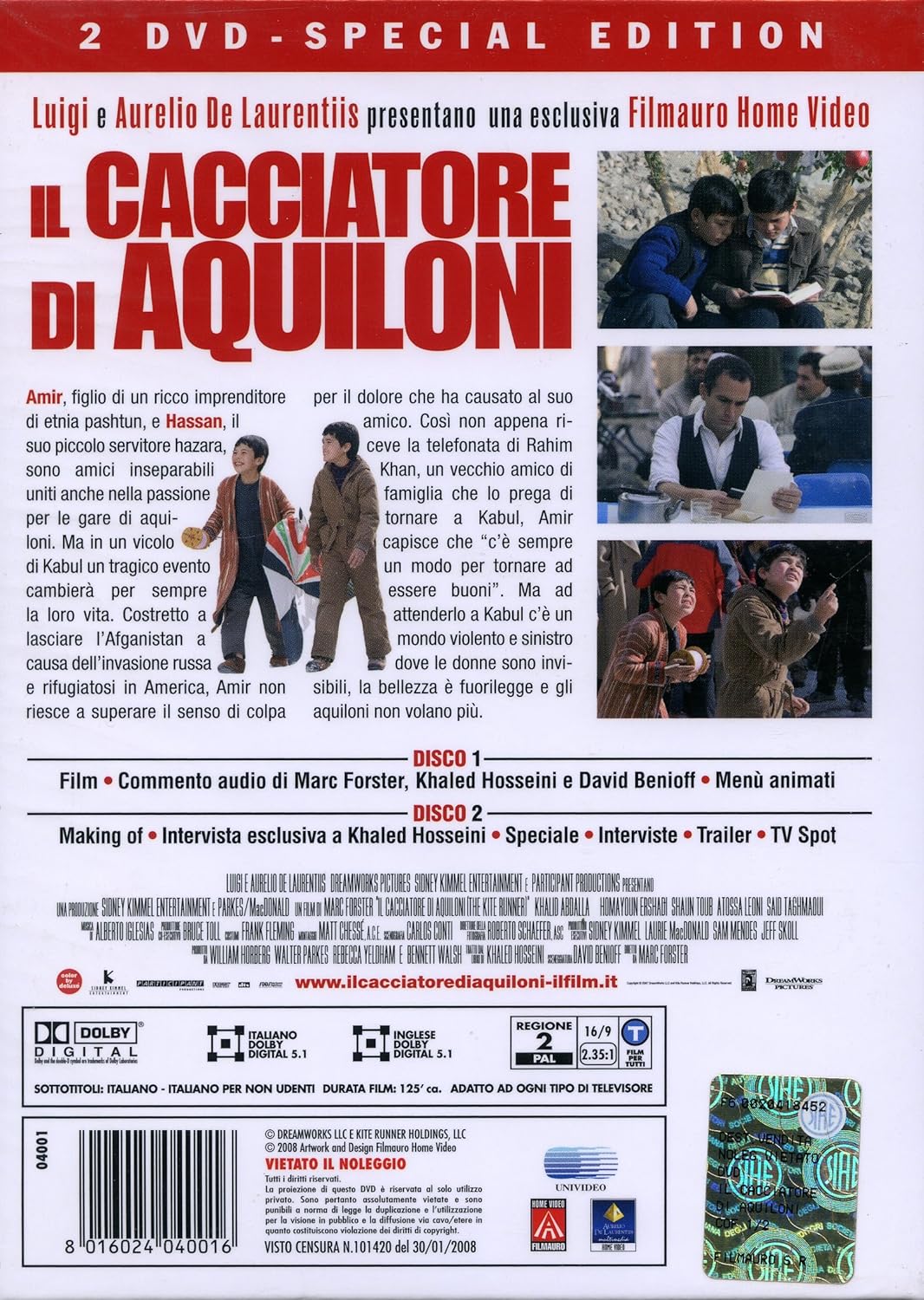 Il Cacciatore Di Aquiloni (Special Edition) (2 Dvd)