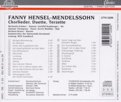 Mendelssohn: Chorlieder, Duette, Terzette