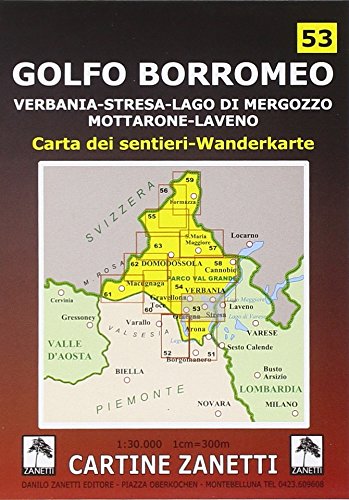 Golfo Borromeo. Verbania, Stresa, Lago Di Mergozzo, Mottarone, Laveno 1:30.000
