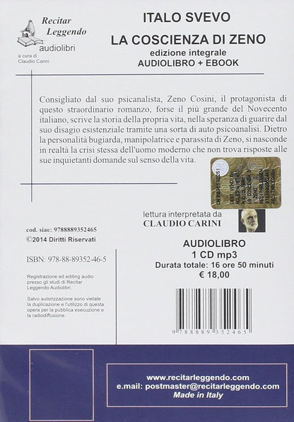 La coscienza di Zeno. Audiolibro. CD Audio formato MP3. Ediz. integrale