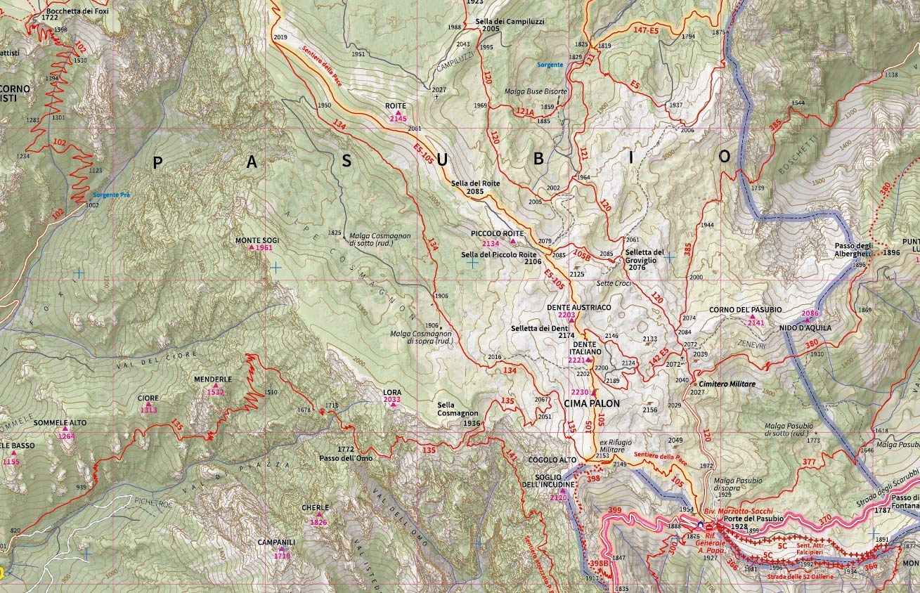 4LAND 171 - Pasubio Vallagarina - 1:25.000, GPS map, waterproof