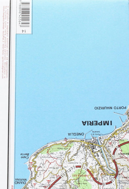 Carte N. 14 San Remo, Imperia, Monte Carlo 1:50.000. Carta Dei Sentieri E Dei Rifugi