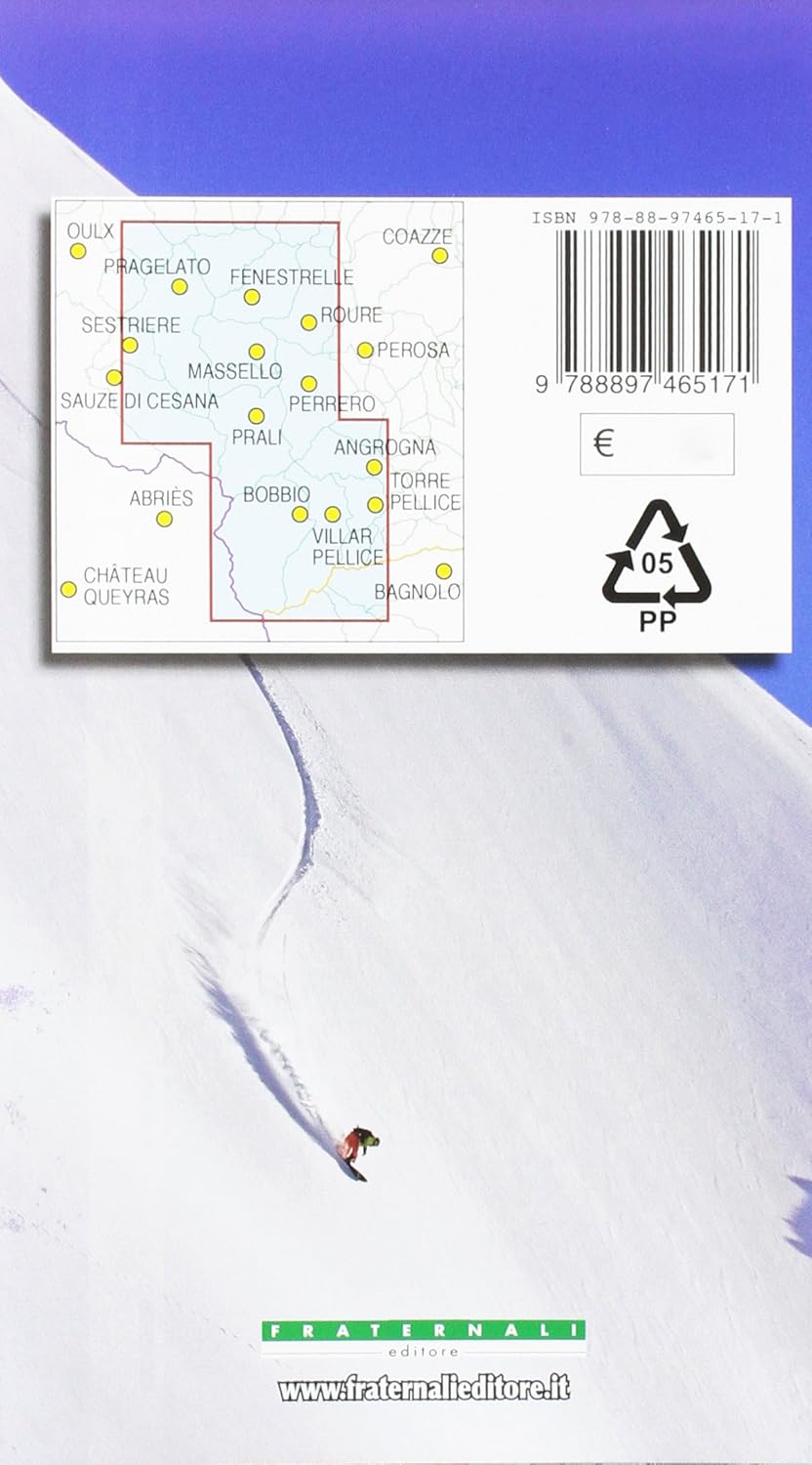 Val Chisone - Val Pellice - Val Germanasca Ski touring map