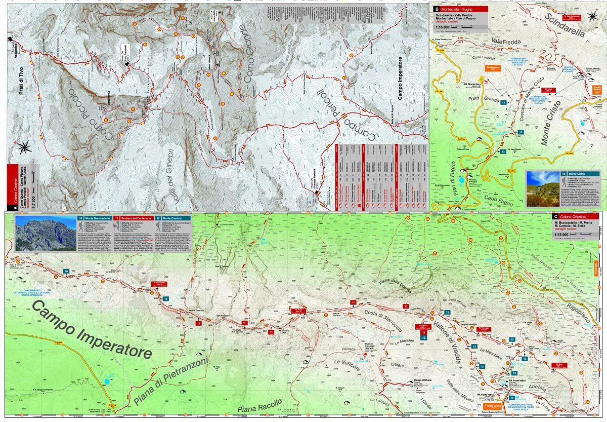 Gran Sasso d'Italia. Carta dei sentieri 1:15.000