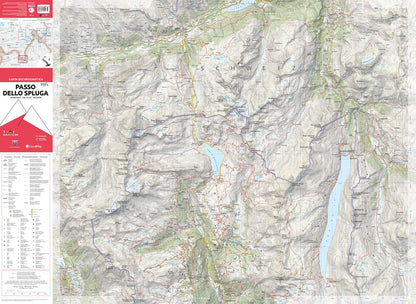 Carta escursionistica Passo dello Spluga (Madesimo, Val di Lei, Splugen): Madesimo - Val di Lei 1:25000: 313