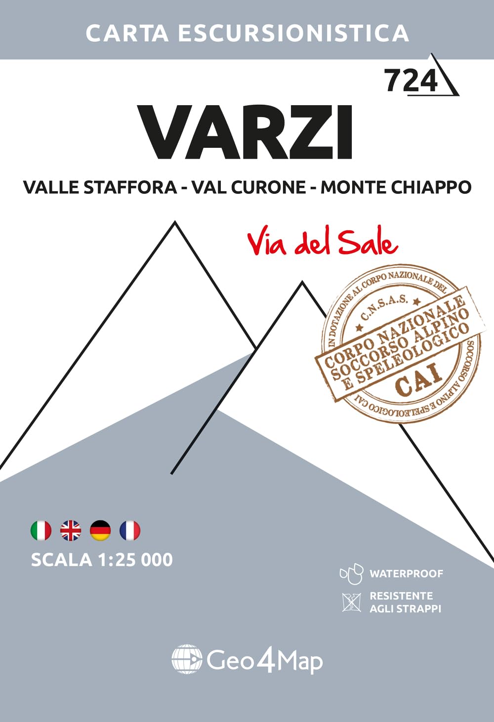 724 Varzi Valle Staffora - Val Curone - Monte Chiappo (Via Del Sale). Carta Escursionistica 1:25.000