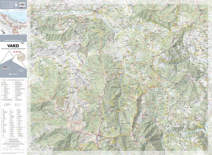 724 Varzi Valle Staffora - Val Curone - Monte Chiappo (Via Del Sale). Carta Escursionistica 1:25.000