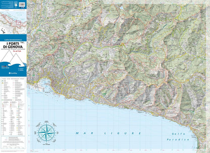 I Forti di Genova. Parco delle Mura, Val Bisagno, Golfo Paradiso. Carta escursionistica 1:25.000: I Forti di Genova-Golfo Paradiso 1:25000: 710