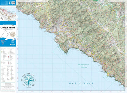 Cinque Terre: Bonassola, Vernazza, Levanto, Monterosso, Rio Maggiore 1:25.000: Wanderkarte 1:25000: 21