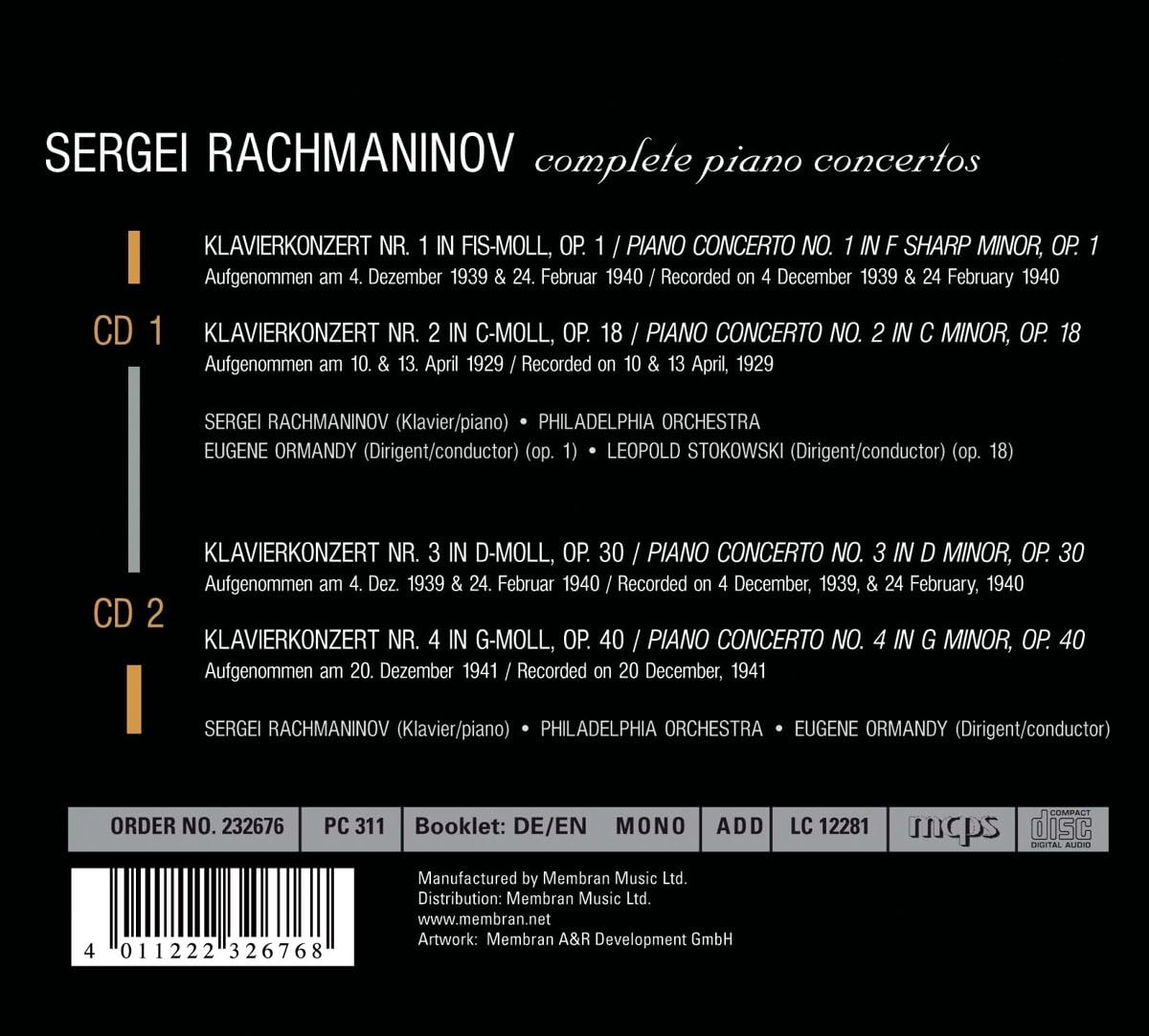 Rachmaninov Plays Rachmaninov