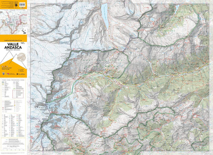 Valle Anzasca. Monte Rosa versante nord, Macugnaga 1:25.000: Wanderkarte 1:25000