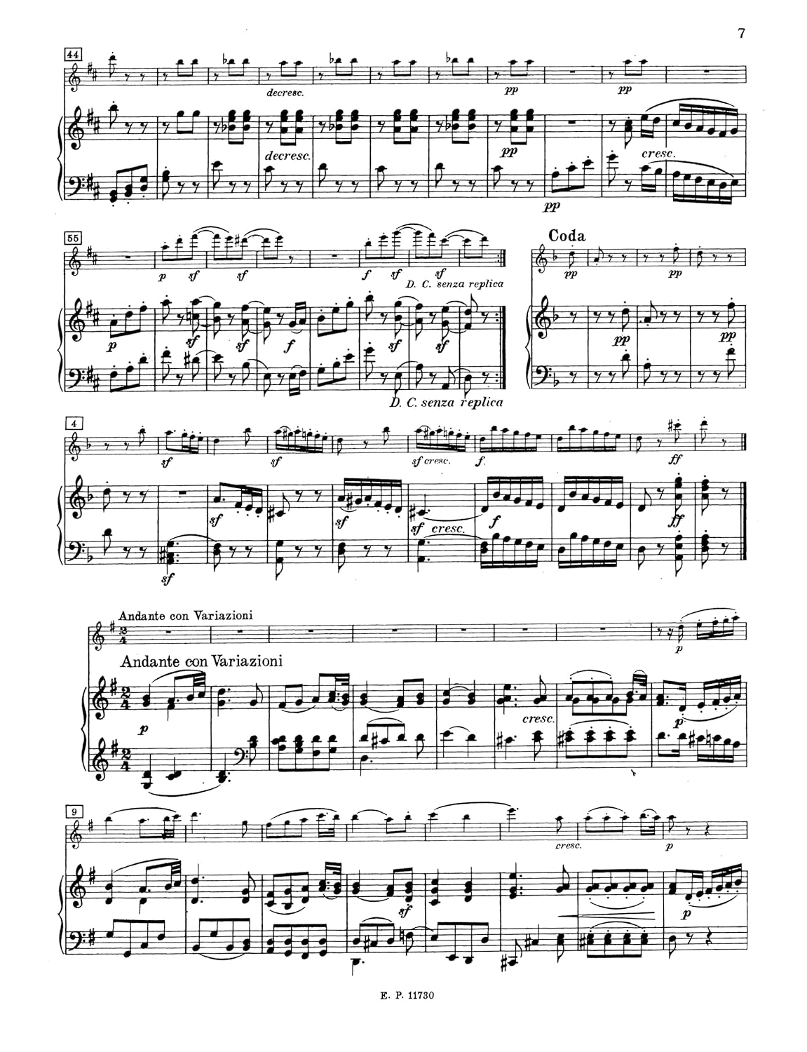 Beethoven: Serenade Op.41 (Flute (or Violin) and Piano) (EP4663)
