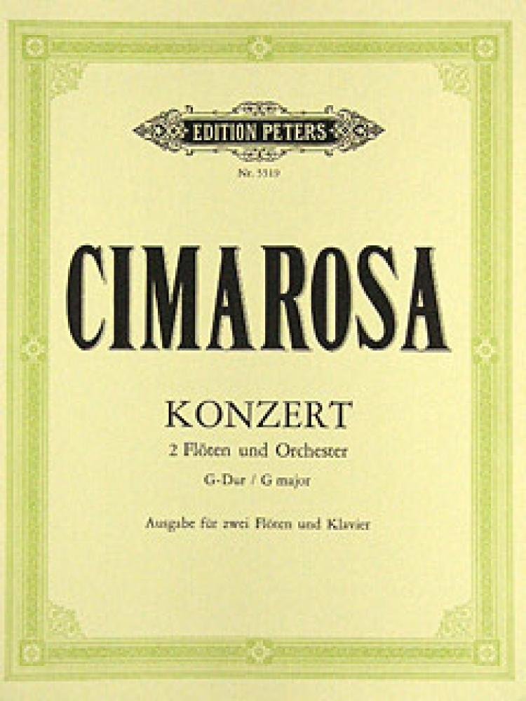 CONCERTO IN G FOR 2 FLUTES & ORCHESTRA -PARTITION+PARTIES SEPAREES