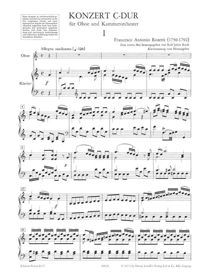 Rosetti: Oboe Concerto in C (EP8137)
