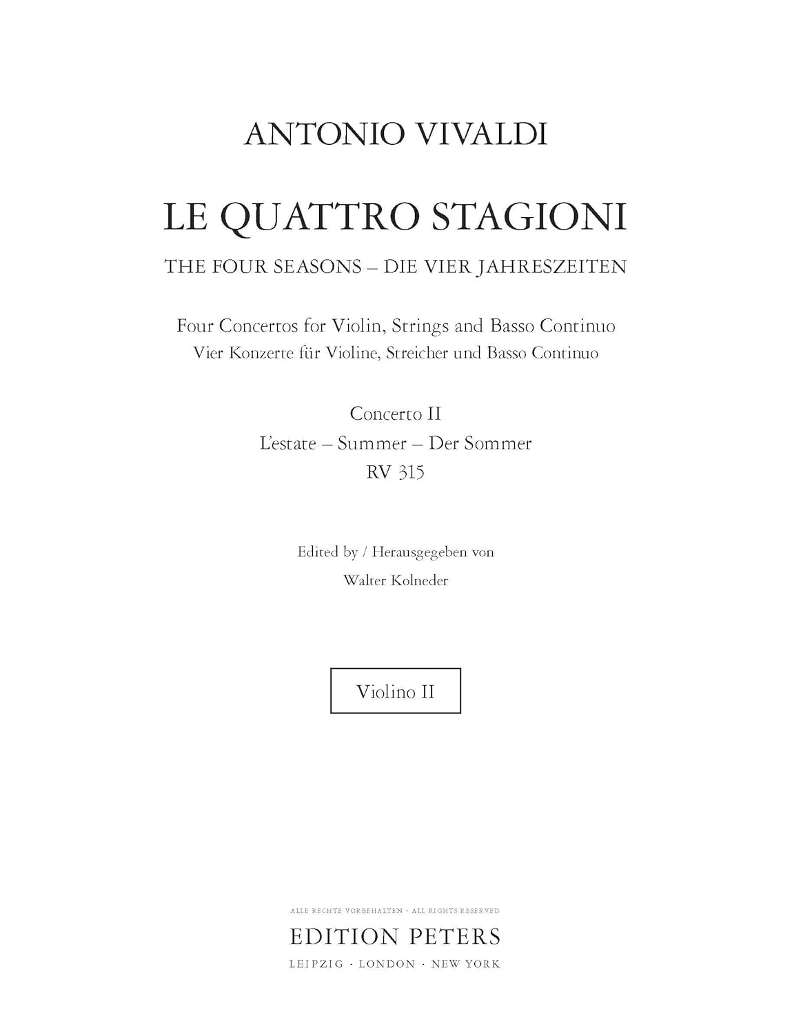 Four Seasons Concerti Op 8 No 2 In G Min