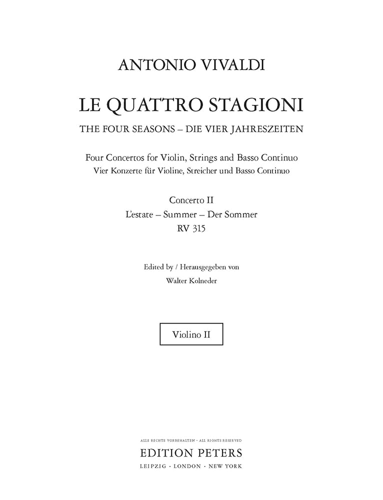 Four Seasons Concerti Op 8 No 2 In G Min