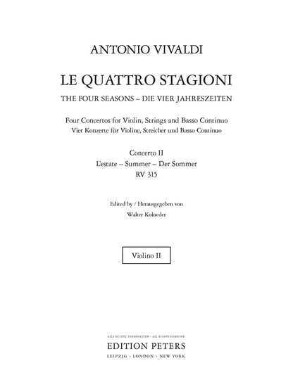 Four Seasons Concerti Op 8 No 2 In G Min
