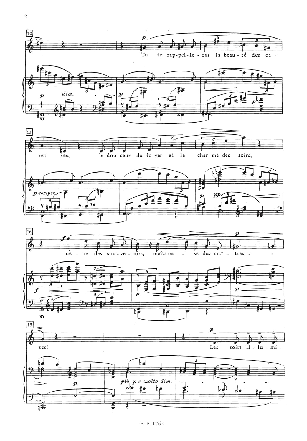 Debussy: Song Cycles, 5 Poèmes de Baudelaire (Voice and Piano) (EP9235)