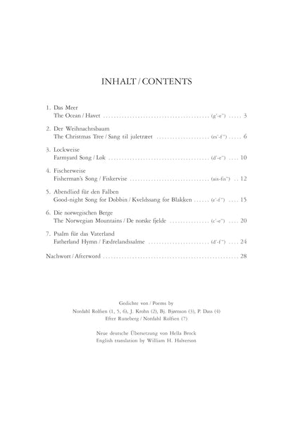 Grieg: 7 Children's Songs Op. 61 (Solo Voice or Upper Voice Choir and Piano) (EP10898)