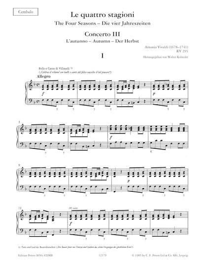 Four Seasons Concerti Op 8 No 3 In F Rv2