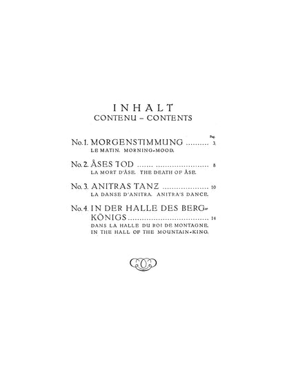 Peer Gynt Suite No1 Fur Klaviertrio