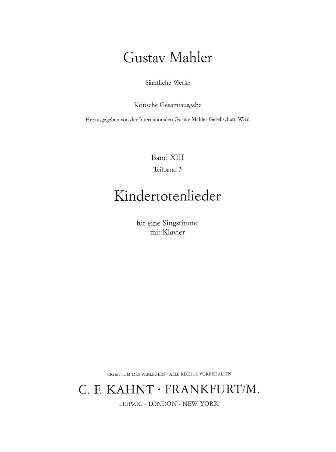 Kindertotenlieder