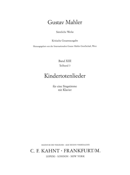 Kindertotenlieder