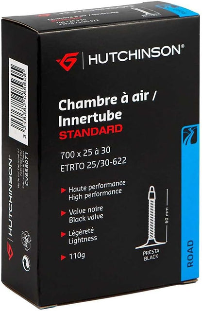 Hutchinson Luftkammer, Standardventil, 700 x 25 bis 30 cm, Schwarz