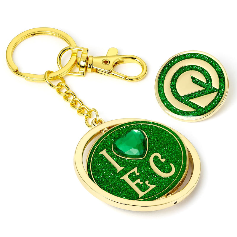 WICKED I Love Emerald City sleutelhanger & Oz Logo Pin Badge Gift Set, Groen, Eén maat