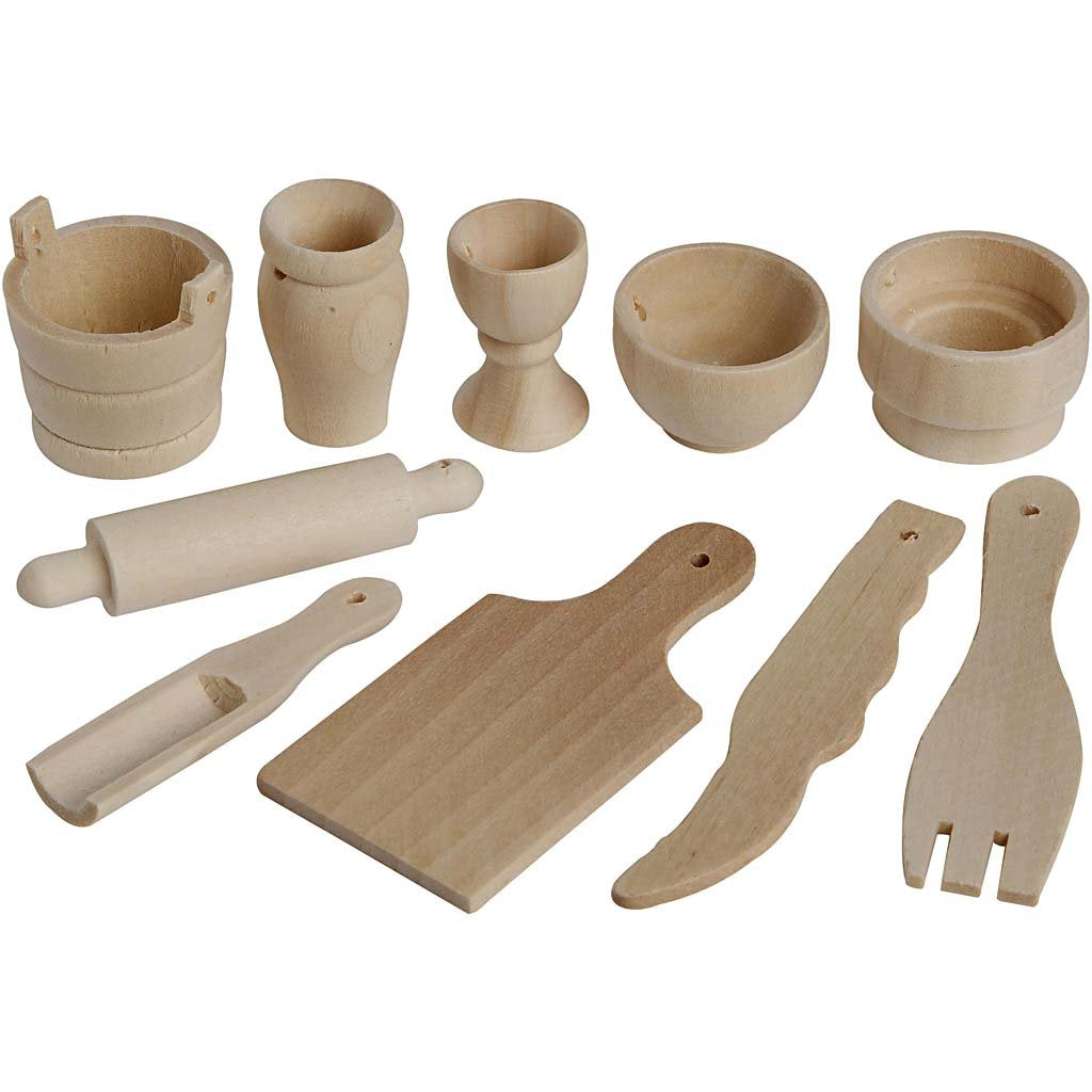 Miniatur K?chenger?te L 40-60 Mm 50 Stck. Birke