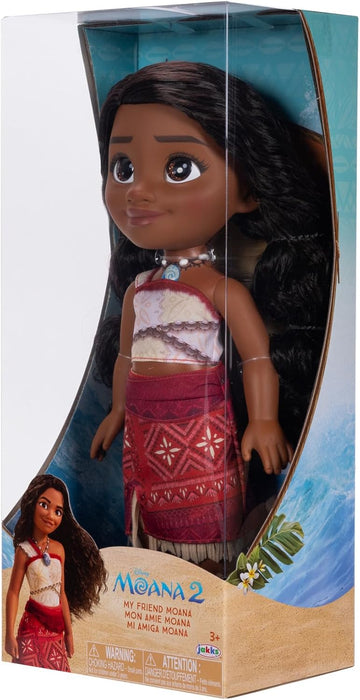 Moana 2 Officially Licensed Disney's My Friend Moana Doll By Jakks Pacific, Stands 14" / 36 cm Tall, Includes Doll Outfit and Doll Anklet, Suggested for Ages 3+