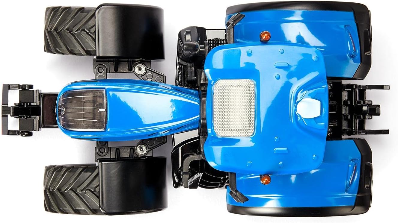 siku 3291, New Holland T7.315 HD, Toy Tractor, 1:32, Metal/Plastic, Blue, Incl. front weight, opening bonnet and trailer coupling