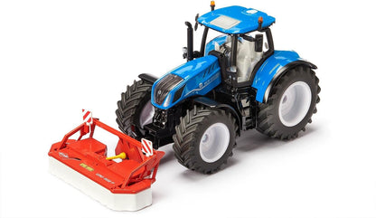 siku 3291, New Holland T7.315 HD, Toy Tractor, 1:32, Metal/Plastic, Blue, Incl. front weight, opening bonnet and trailer coupling