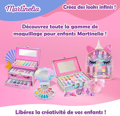 LIRAGRAM Martinelia Let's Be Mermaids Zeemeerminportemonnee, 12 x 24,5 x 3 cm, bevat 52 oogschaduw, 8 lipgloss, 6 rouge en bronzer, applicators en borstels. (1