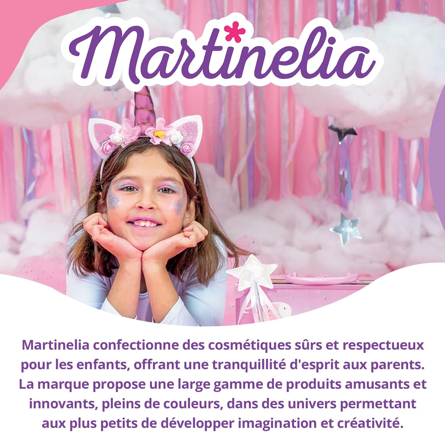 LIRAGRAM Martinelia Let's Be Mermaids Zeemeerminportemonnee, 12 x 24,5 x 3 cm, bevat 52 oogschaduw, 8 lipgloss, 6 rouge en bronzer, applicators en borstels. (1