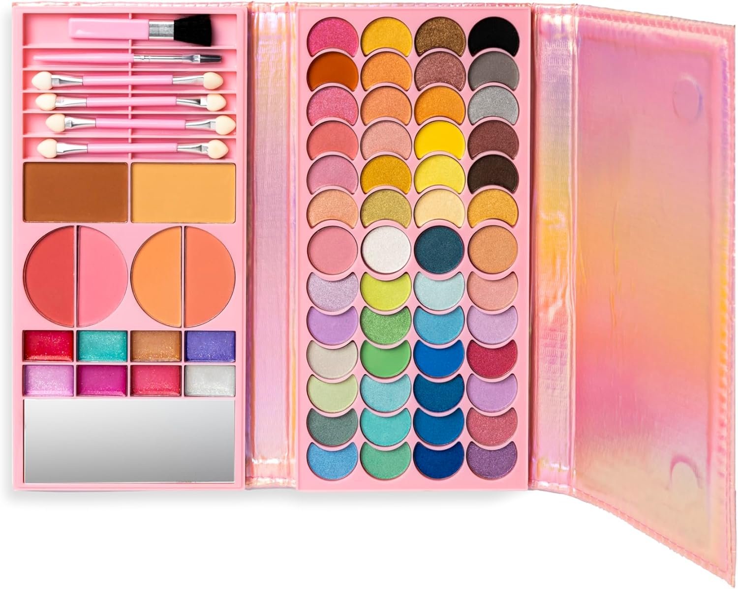 LIRAGRAM Martinelia Let's Be Mermaids Zeemeerminportemonnee, 12 x 24,5 x 3 cm, bevat 52 oogschaduw, 8 lipgloss, 6 rouge en bronzer, applicators en borstels. (1