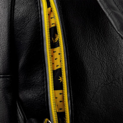 Pyramid Internationa Harry Potter, GRYFFINDOR, HUFFLEPUFF, RAVENCLAW & Dark Arts Fashion Backpack - Luxury Faux Leather, Unique Lining, Matching Zipper Accessory, Inner & Outer Pockets, Bold & Edgy