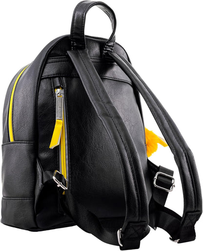 Pyramid Internationa Harry Potter, GRYFFINDOR, HUFFLEPUFF, RAVENCLAW & Dark Arts Fashion Backpack - Luxury Faux Leather, Unique Lining, Matching Zipper Accessory, Inner & Outer Pockets, Bold & Edgy