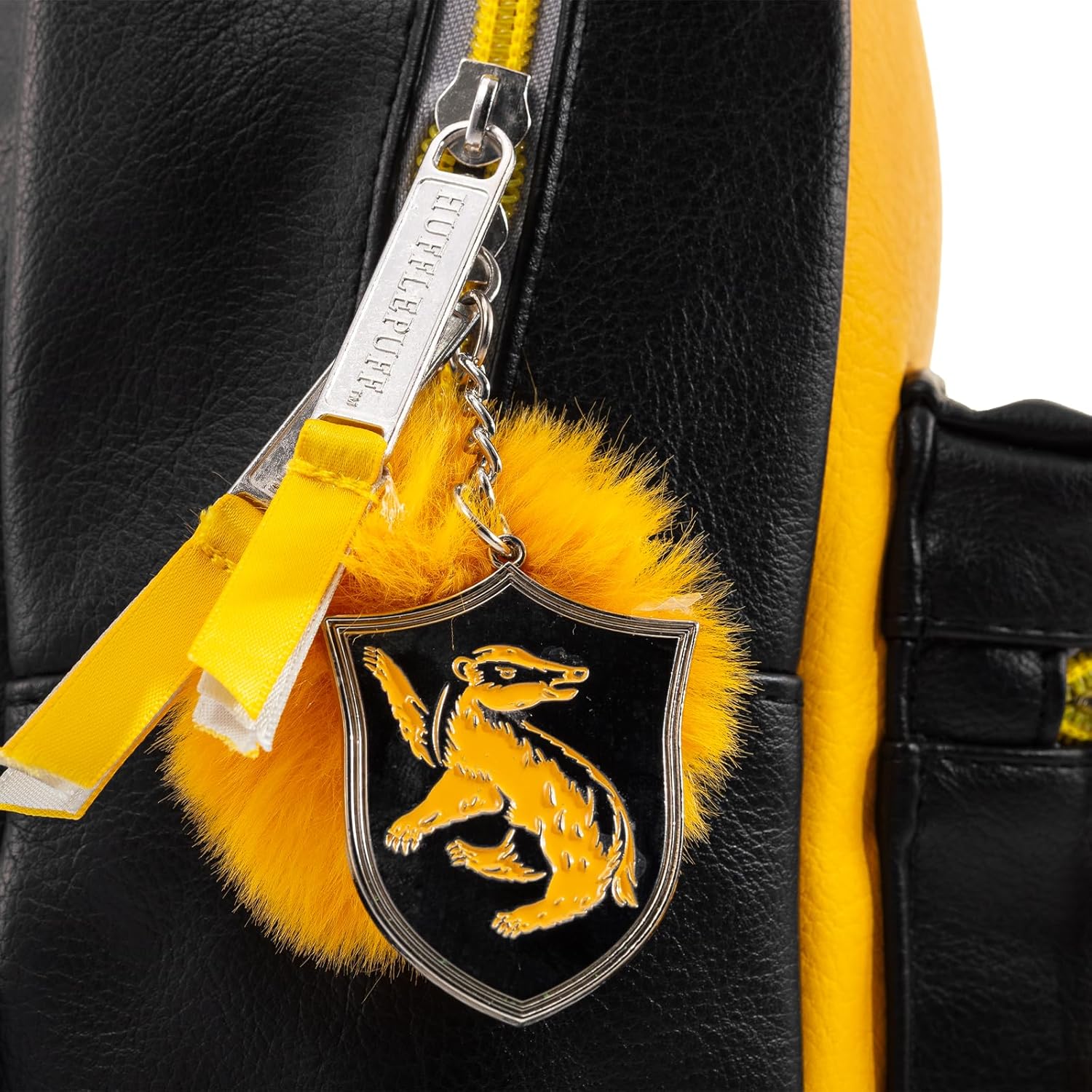 Pyramid Internationa Harry Potter, GRYFFINDOR, HUFFLEPUFF, RAVENCLAW & Dark Arts Fashion Backpack - Luxury Faux Leather, Unique Lining, Matching Zipper Accessory, Inner & Outer Pockets, Bold & Edgy