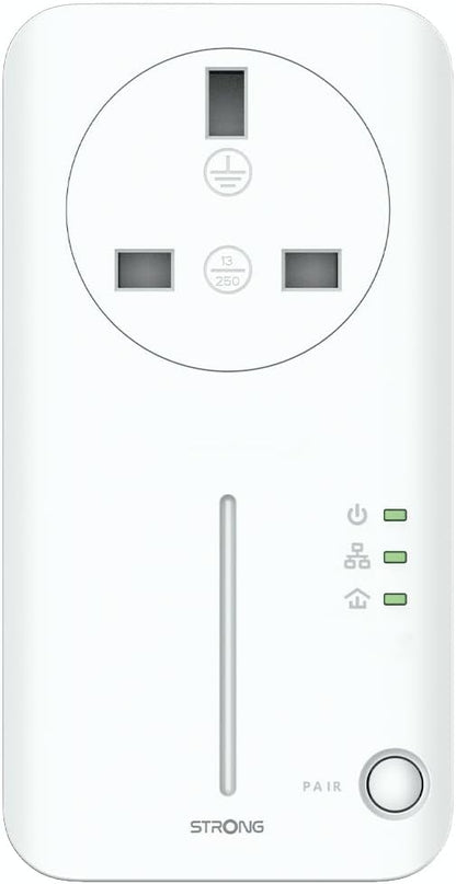 Strong Powerline 600 V2.0 Adapter Homeplug Passthrough Starter Kit - 2 Pack